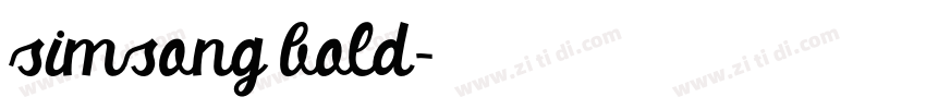 simsong bold字体转换
